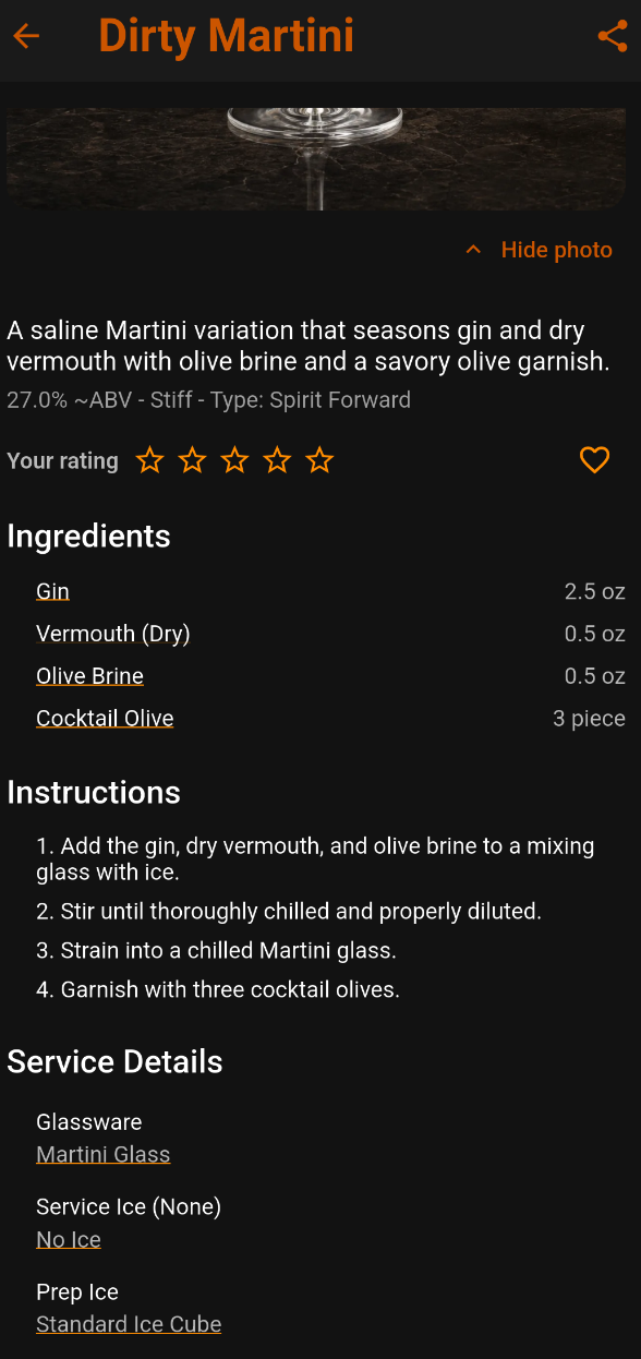 Open any matching recipe