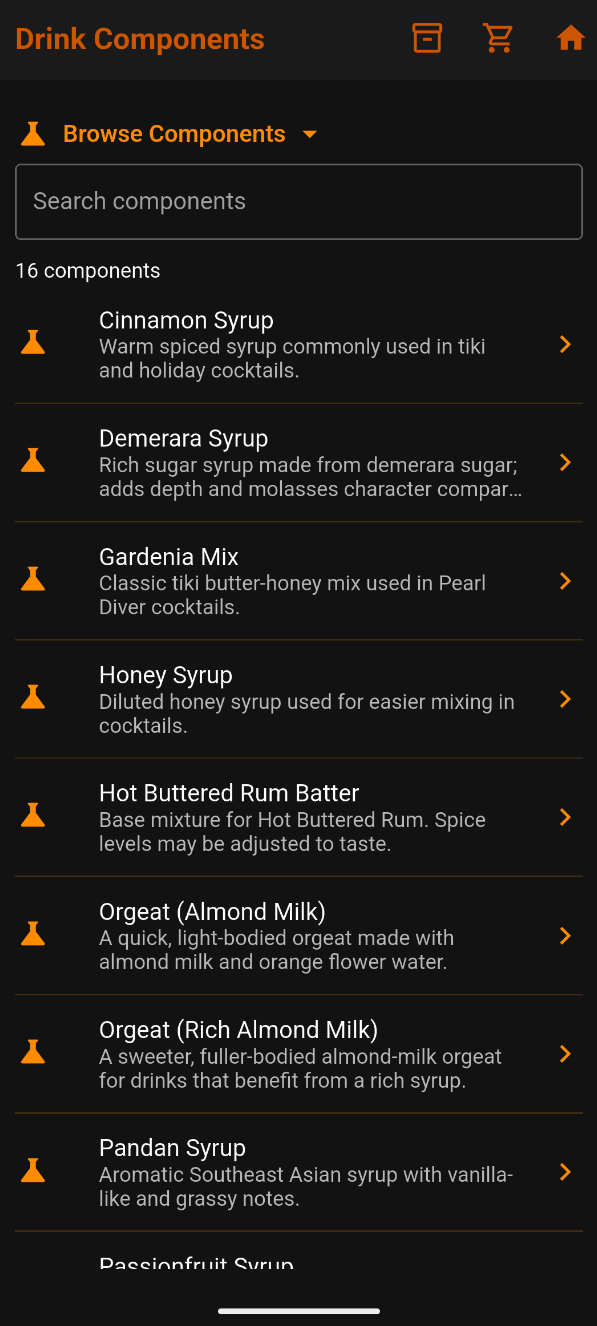 Browse components
