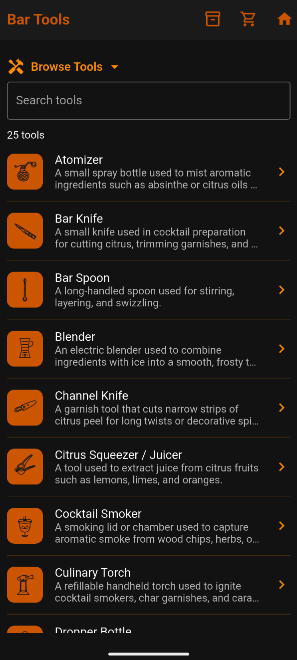Browse tools