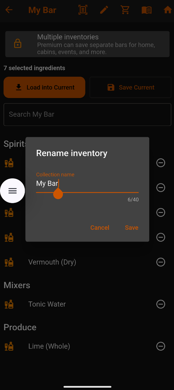 Rename your inventory